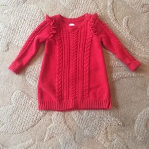 Gap red sweater dress. Baby Girl 12-18 months
